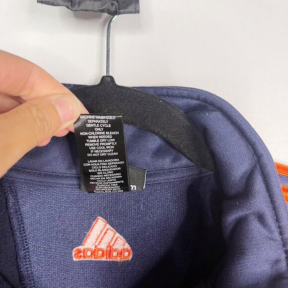 Adidas Youth XL Navy Blue University of Illinois Illini 1/4 Zip Fleece Pullover - Picture 8 of 8